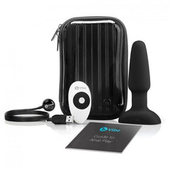 B-VIBE - PLUG ANAL CON CONTROL REMOTO RIMMING 2 NEGRO