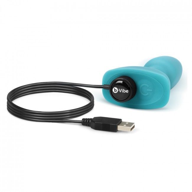 B-VIBE - PLUG ANAL CON CONTROL REMOTO RIMMING PEQUEÑO VERDE AZUL