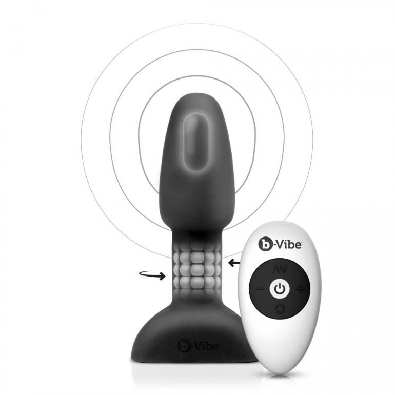 B-VIBE - RIMMING REMOTE CONTROL ANAL PLUG SMALL BLACK