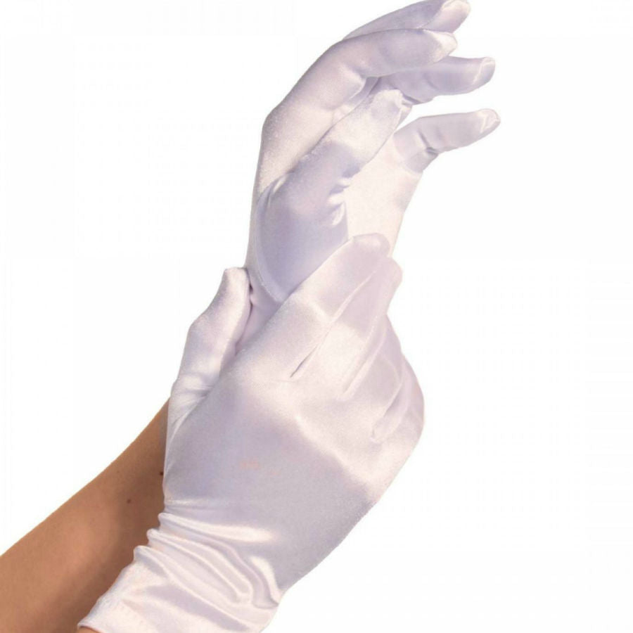 LEG AVENUE - GANTS SATIN BLANCS