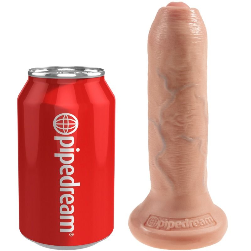 KING COCK - REALISTIC UNCUT FLESH DILDO 15 CM