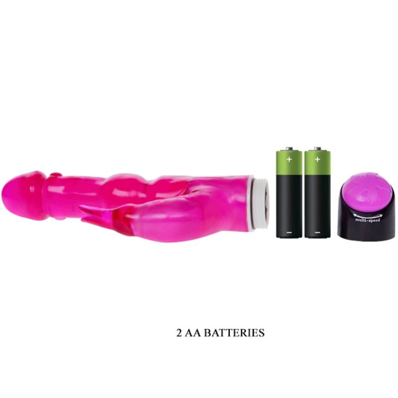 BAILE - FANTASÍA VIBRADOR PLACER ONDAS CON CONEJO 23 CM