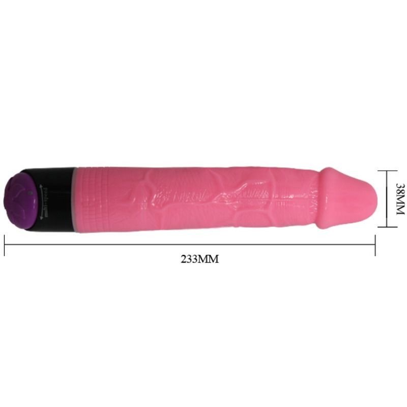 BAILE - REALISTIC SEX VIBRATOR COLORED PINK 23 CM