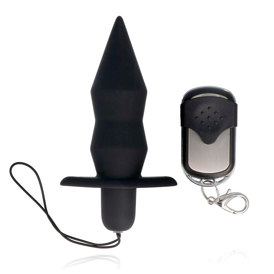 SPIRIT - PLUG ANAL CON CONTROL REMOTO NEGRO