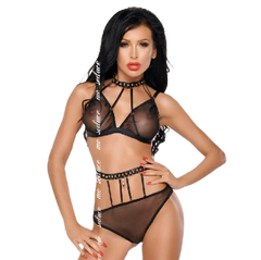 ME-SEDUCE - DOTTY ENSEMBLE DEUX PIÈCES NOIR S/M