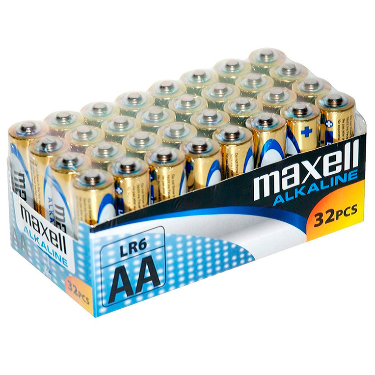 MAXELL - ALCALINA AA BATTERY LR6 PACK*32 UDS