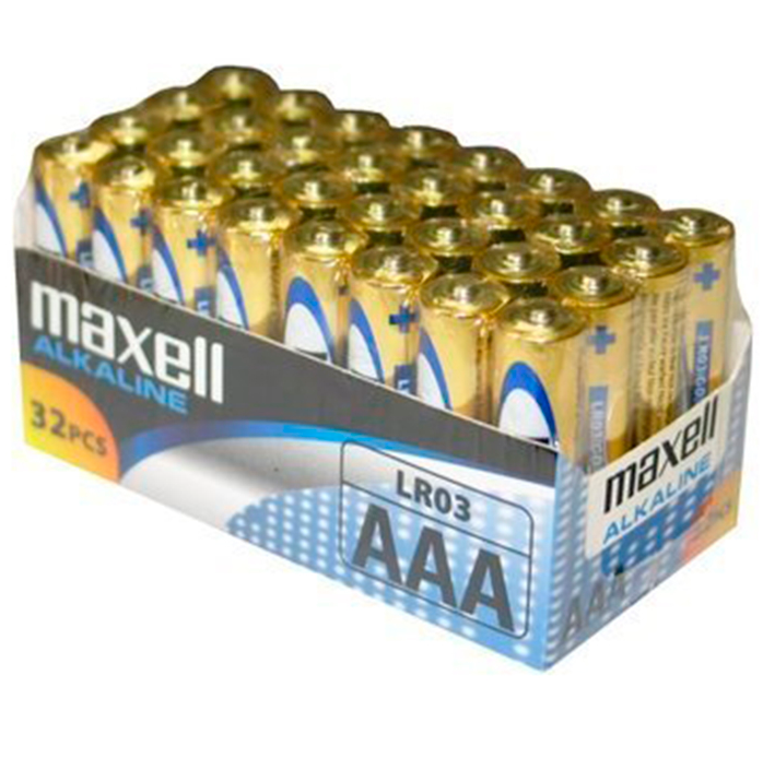 MAXELL - AAA BATTERY LR03 PACK*32 UDS