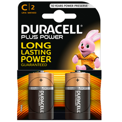 DURACELL - BATTERY PLUS POWER C LR14 2 UNITS