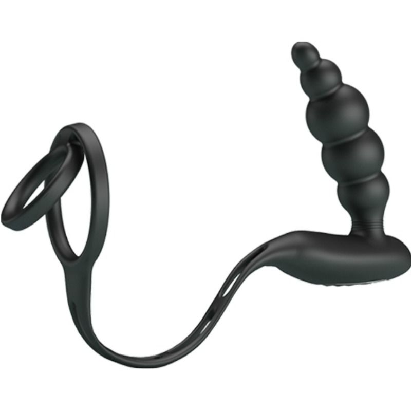 PRETTY LOVE - PENIS RINGS WITH VIBRATOR PLUG