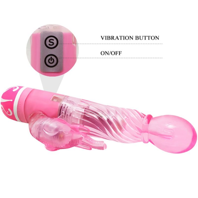 BAILE - VIBRATEUR MULTIVITESSES AVEC STIMULATEUR ROSE