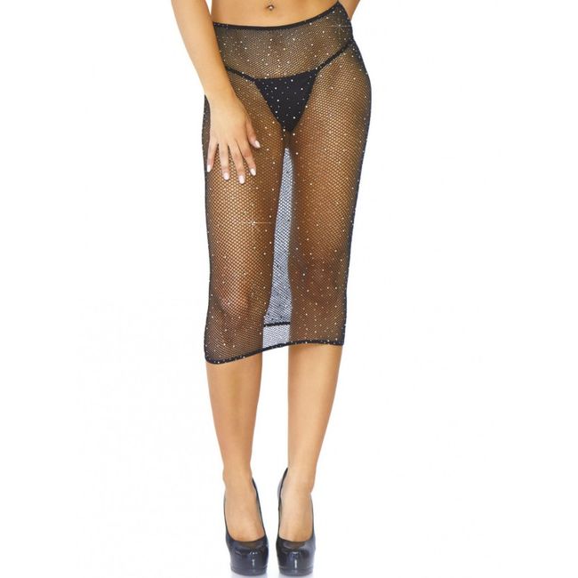 LEG AVENUE - MULTIVESTIDO MALLA CRISTAL NEGRO HUESO