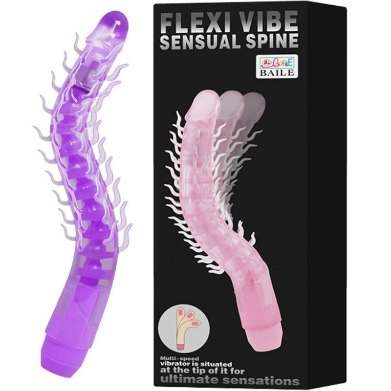 BAILE - FLEXI VIBE SENSUAL SPINE FOLDABLE VIBRANT DILDO LILAC 23.5 CM