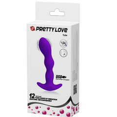 PRETTY LOVE - MASAJEADOR ANAL 12 MODOS DE VIBRACIÓN LILA