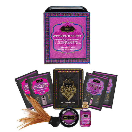 KAMASUTRA - WEEKENDER KIT EN ÉTAIN FRAMBOISE KISS FRAMBOISE