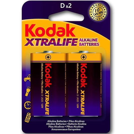 KODAK - XTRALIFE LR20 D LR20 1.5V ALKALINE BATTERIES