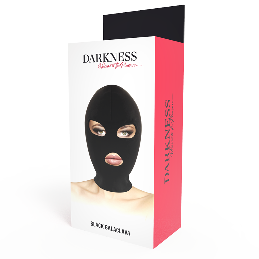 DARKNESS - MASQUE DE SOUMISSION BDSM BOUCHE ET YEUX NOIR