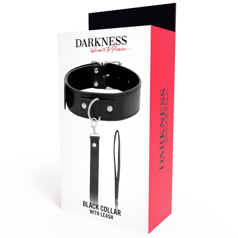 DARKNESS - POSTURE COLLAR WITH LEATHER CHAIN