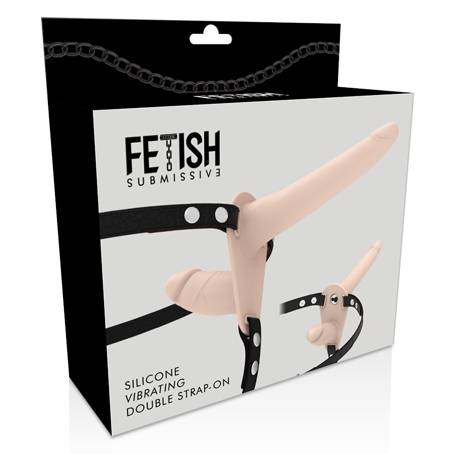 FETISH SUBMISSIVE HARNESS - DOUBLE PENETRATION FLESH VIBRATOR