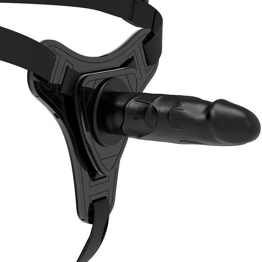 HARNAIS SOUMIS FETISH - SILICONE NOIR RÉALISTE 15 CM