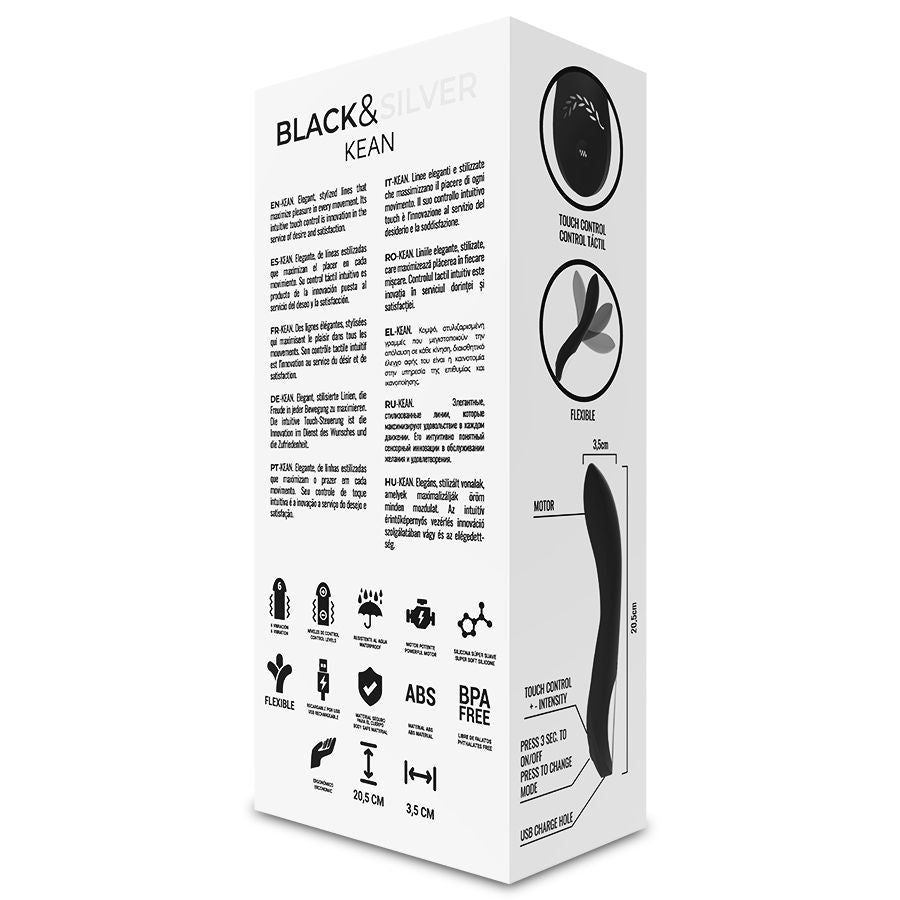 BLACK&amp;SILVER - CONTROL TÁCTIL DEL VIBRADOR KEAN