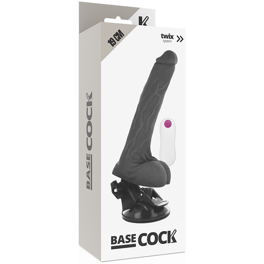 BASECOCK - VIBRATEUR NATUREL RÉALISTE TÉLÉCOMMANDE 19 CM -O- 4 CM