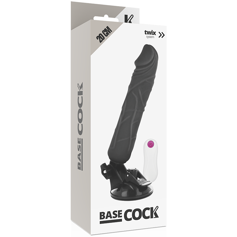 BASECOCK - VIBRADOR REALISTA CON CONTROL REMOTO NATURAL 20 CM -O- 4 CM