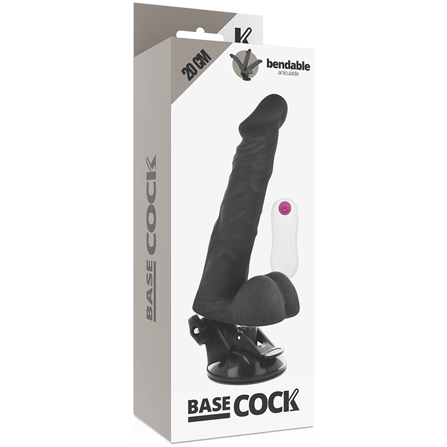 BASECOCK - ARTICULABLE VIBRATOR REMOTE CONTROL NATURAL 20 CM -O- 4.5 CM