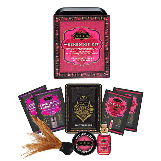 KAMASUTRA - WEEKENDER KIT EN ÉTAIN FRAISE RÊVES FRAISE