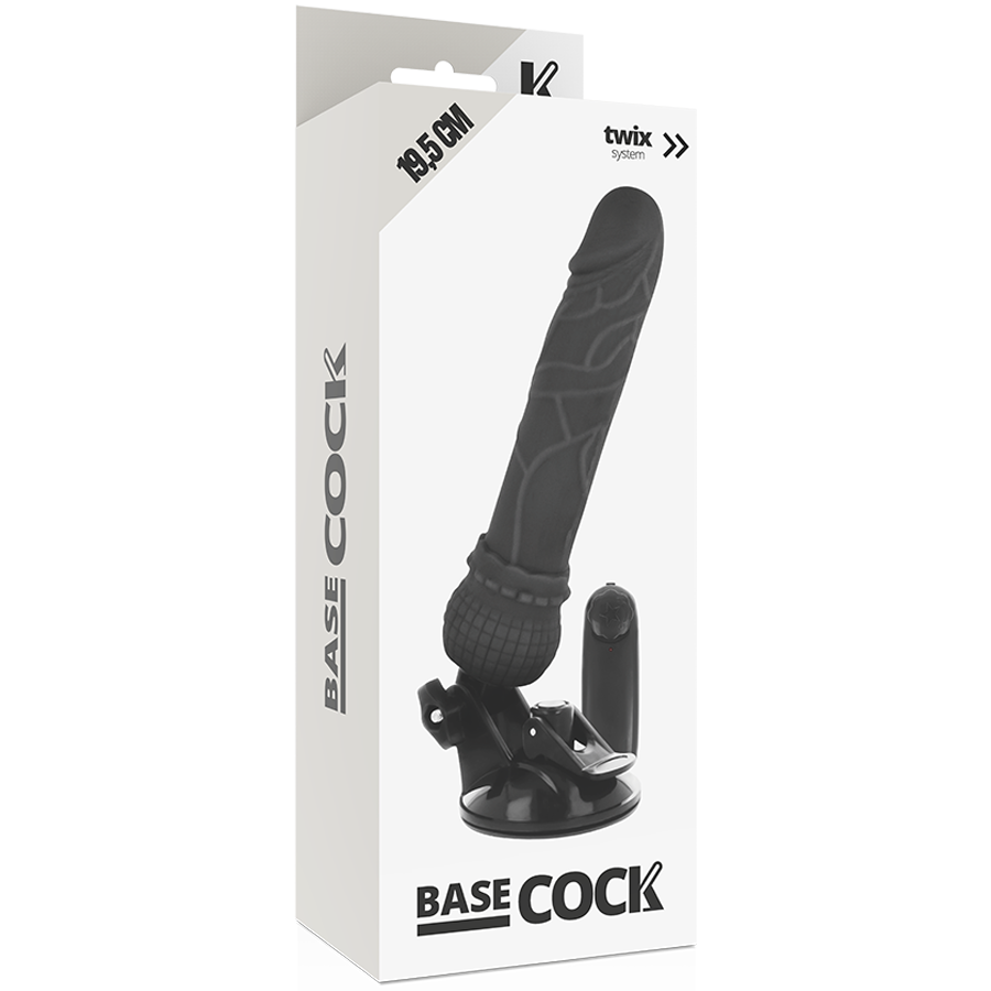 BASECOCK - VIBRATEUR RÉALISTE TÉLÉCOMMANDE NATUREL 19.5 CM -O- 4 CM