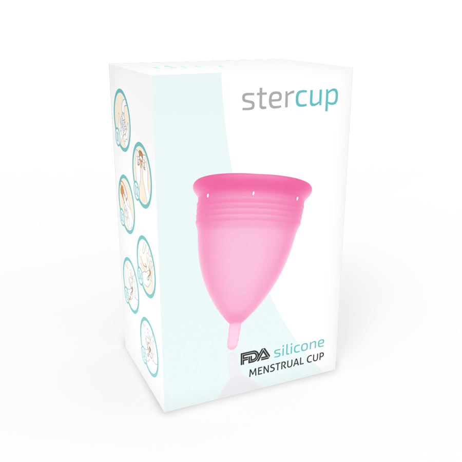 STERCUP - PINK FDA SILICONE MENSTRUAL CUP - SIZE L