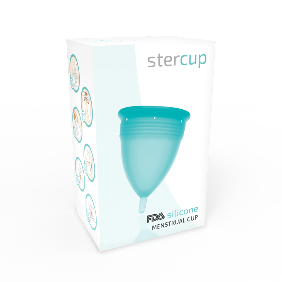 STERCUP - FDA SILICONE MENSTRUAL CUP AQUAMARINE - SIZE L