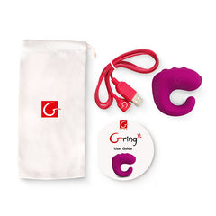 G-VIBE - FUN TOYS GRING ANILLO VIBRADOR XL DULCE FRAMBUESA