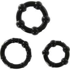 SIETE CREACIONES - SET DE TRES ANILLOS PARA EL PENE NEGRO