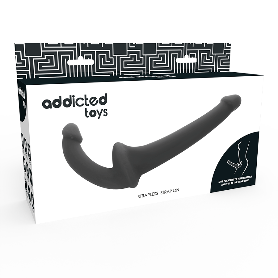 ADDICTED TOYS - BLACK STRAIGHT-FREE DILDO WITH ARN S