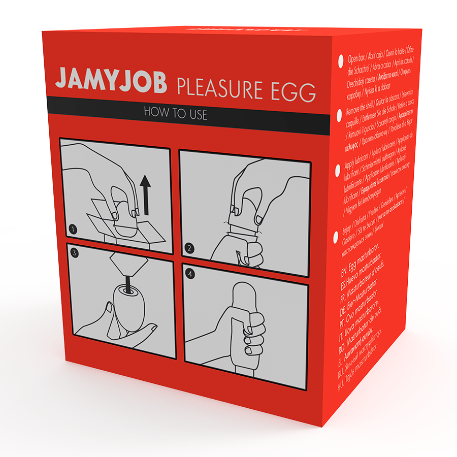 JAMYJOB - EGG RED MASTURBATOR DISCREET VERSION