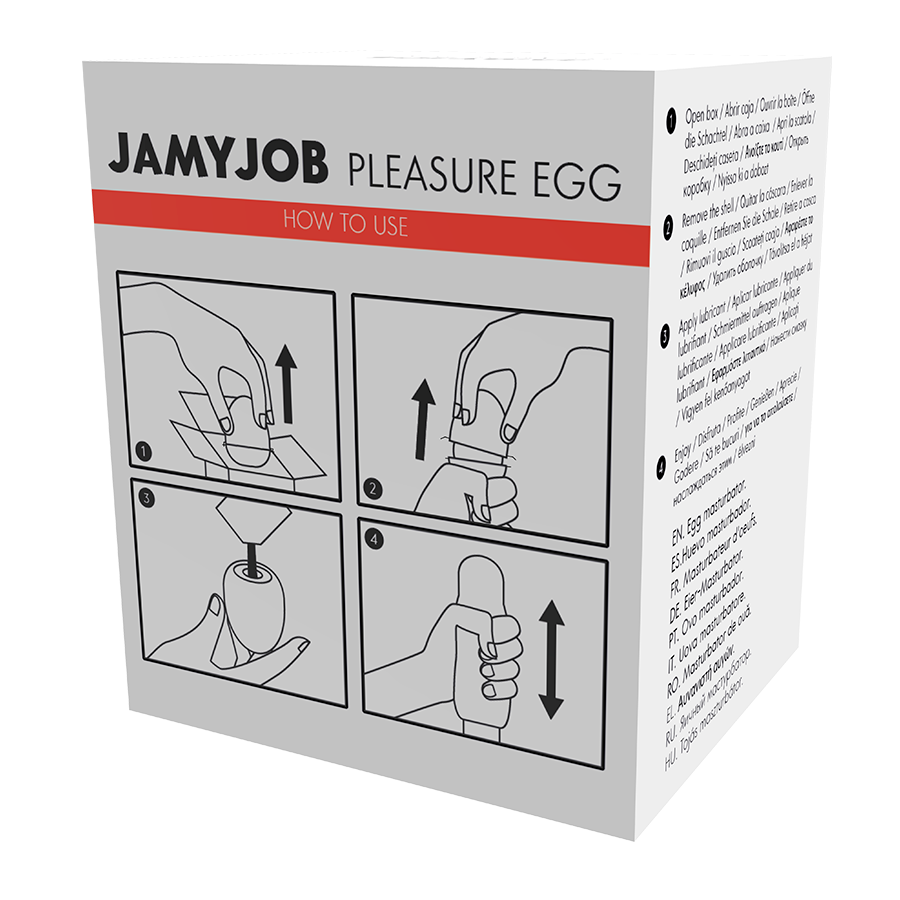 JAMYJOB - EGG MASTURBATOR RED DISCRETE EDITION