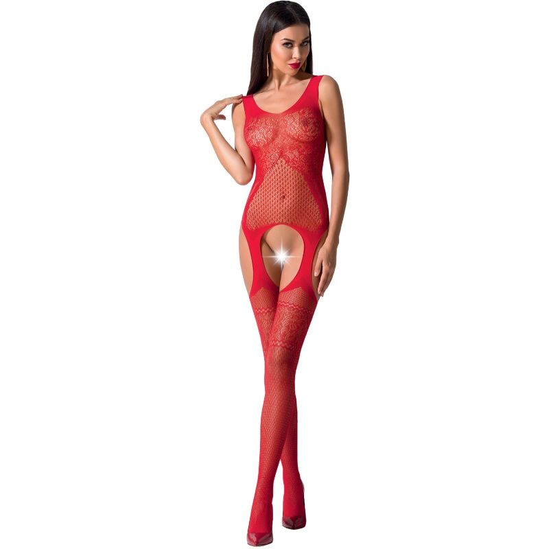 PASSION - FEMME BS061 BODYSTOCKING NOIR TAILLE UNIQUE