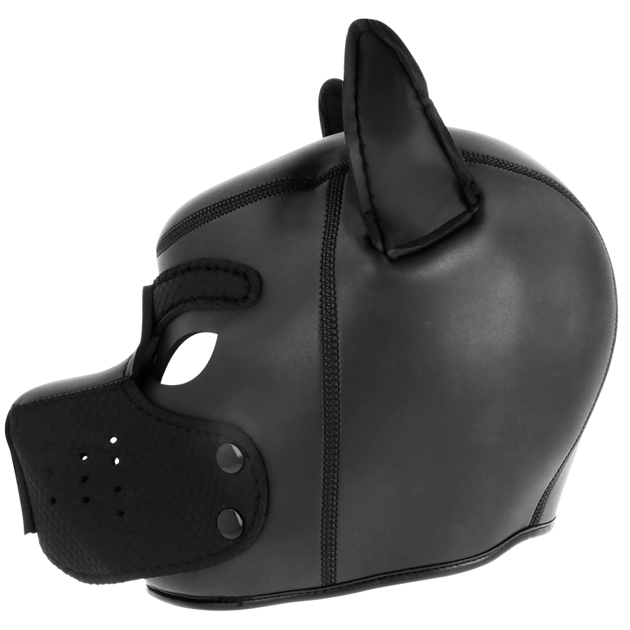 DARKNESS - NEOPRENE DOG MASK WITH REMOVABLE MUSEUM L