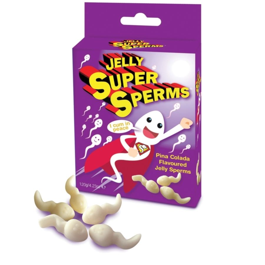 SPENCER &amp; FLEETWOOD - GOMITAS JELLY SUPER SPERM FORMA DE ESPERMA 120 GR