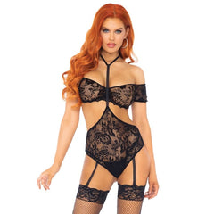 LEG AVENUE - ENSEMBLE DEUX PIÈCES TOP & TEDDY S/M