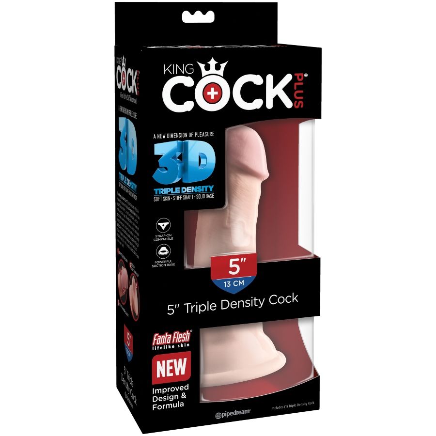 KING COCK - TRIPLE DENSITY DILDO 13 CM