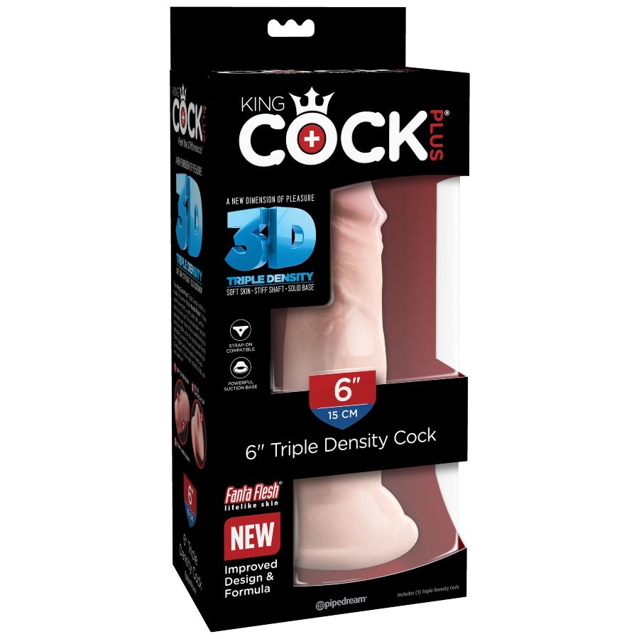 KING COCK - GODE TRIPLE DENSITÉ 15 CM