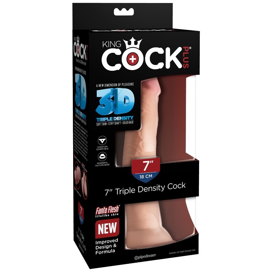 KING COCK - TRIPLE DENSITY DILDO 18 CM