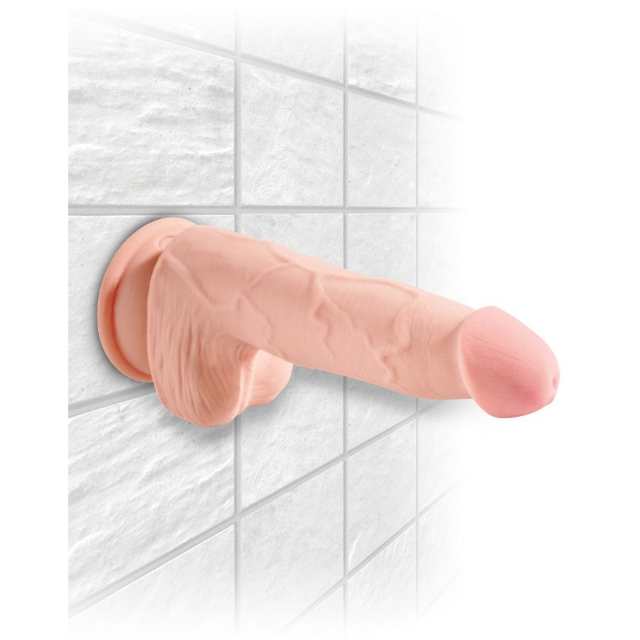 KING COCK - 13 CM TRIPLE DENSITY DILDO WITH TESTICLES