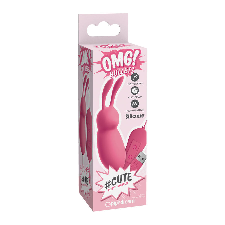 OMG - CUTE RABBIT POWERFUL PINK USB VIBRATOR