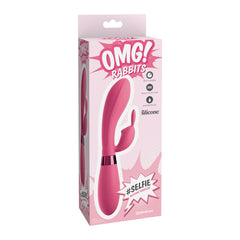 OMG - SELFIE VIBRADOR DE SILICONA CONEJO ROSA