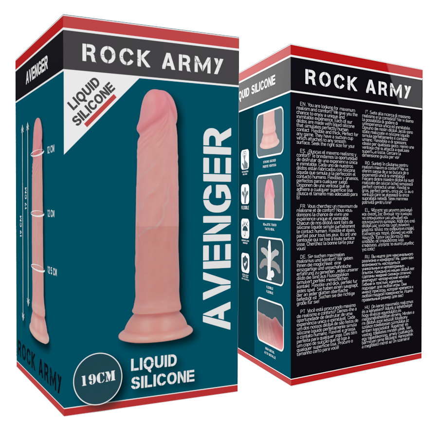 ROCKARMY - PREMIUM AVENGER SILICONA LIQUIDA REALISTA 19 CM -O- 3.98 CM