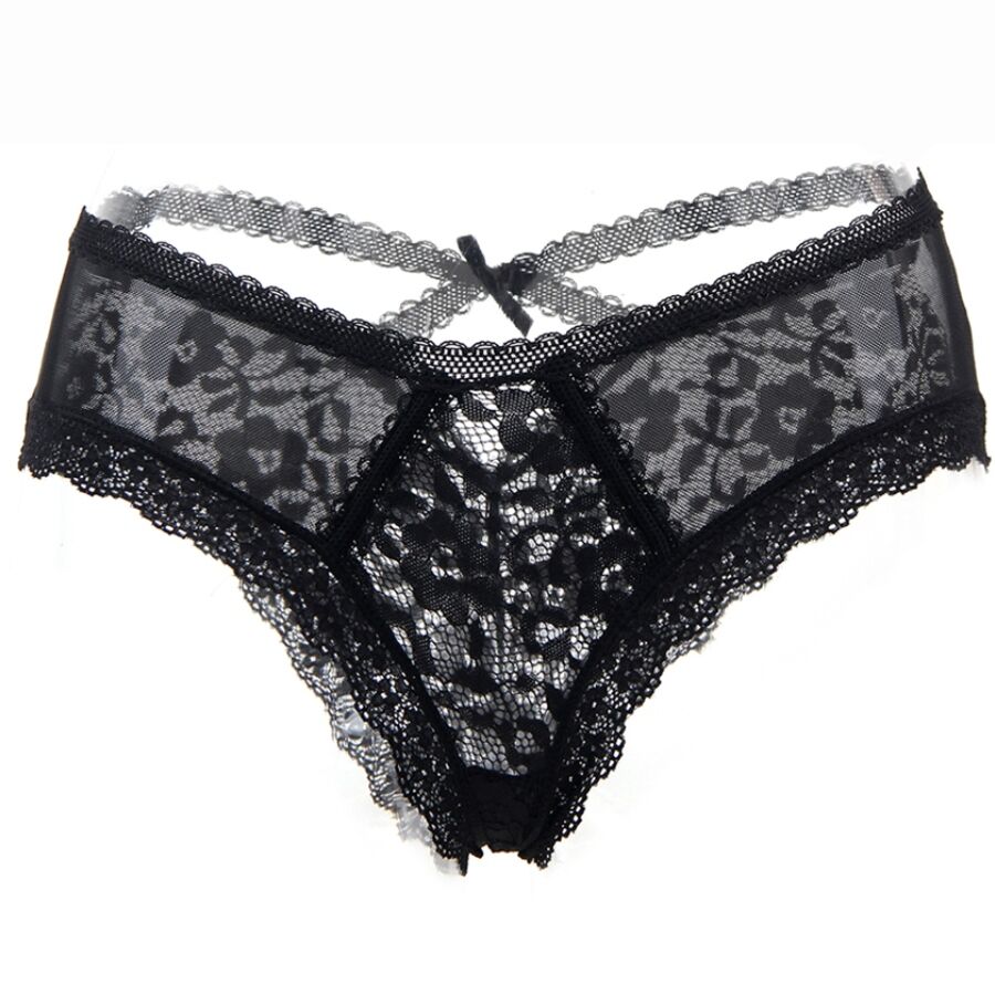 QUEEN LINGERIE - FLORAL LACE PANTIES S/M