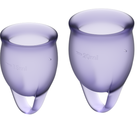 SATISFYER - FEEL CONFIDENT PURPLE MENSTRUAL CUP 15 + 20 ML