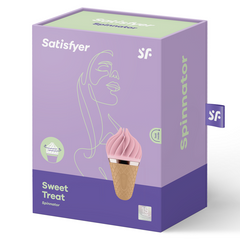 SATISFYER - SPINNATOR SWEET TREAT MARRÓN Y ROSA